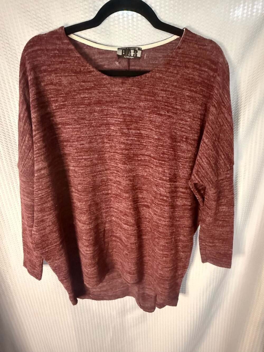 BAR by Melis Kozan Space Dye Dolman Sleeve Pullover Tunic